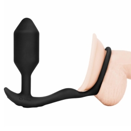 Вибропробка с кольцом b-Vibe Snug & Tug