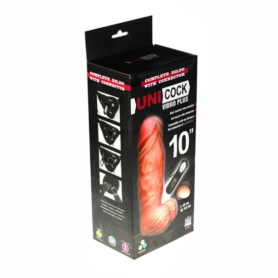Фаллос-насадка Unicock 10&quot; Vibro Plus